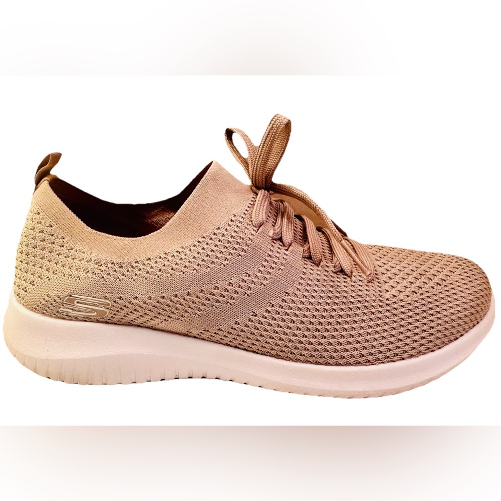 Skechers Air Cooled Memory Foam Sneakers 10 Tan Comfort Walking Casual Shoes